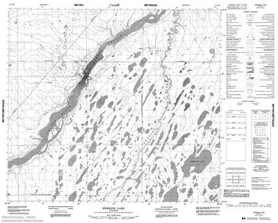 054C12 - MERRICK LAKE - Topographic Map