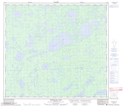 054D14 - WHITECAP LAKE - Topographic Map