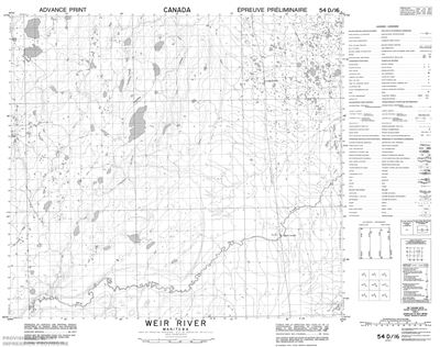 054D16 - WEIR RIVER - Topographic Map