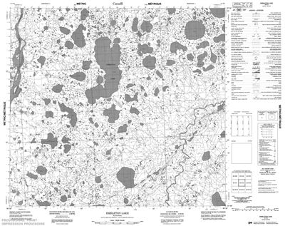 054E04 - EMBLETON LAKE - Topographic Map