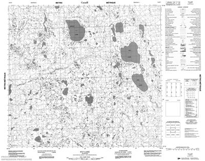 054E07 - FLY LAKE - Topographic Map