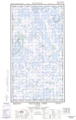 054K04W - FLETCHER LAKE - Topographic Map