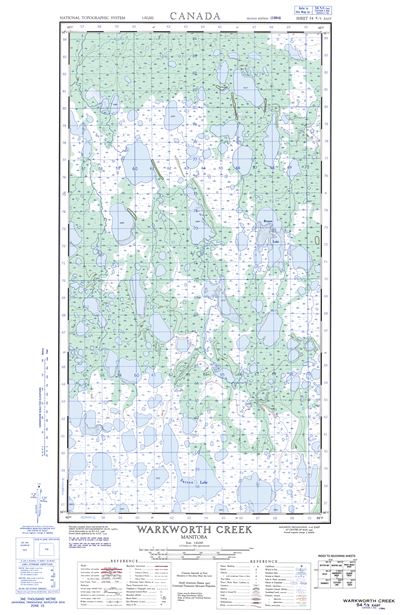 054K05E - WARKWORTH CREEK - Topographic Map