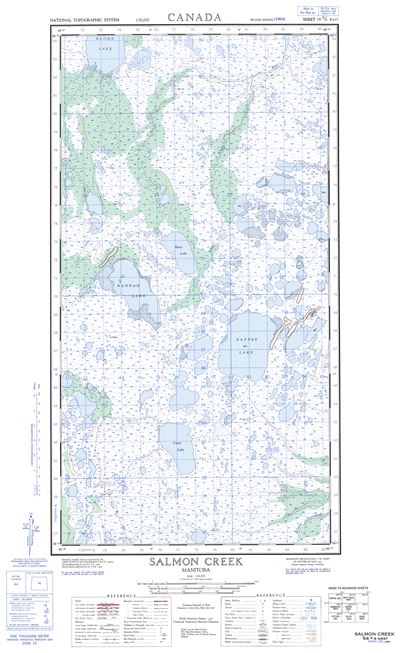 054K06W - SALMON CREEK - Topographic Map