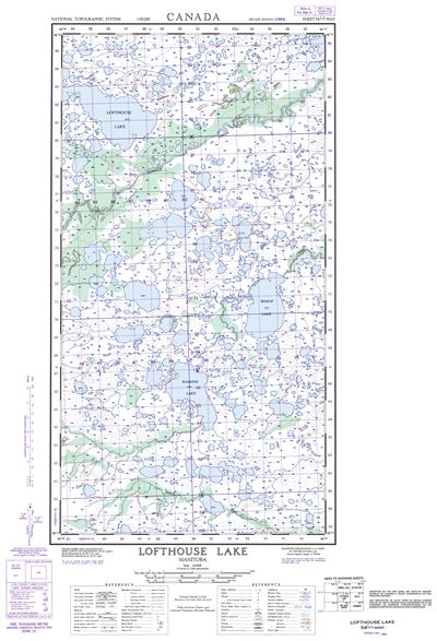 054L07W - LOFTHOUSE LAKE - Topographic Map