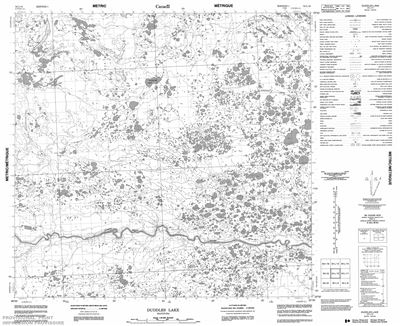 054L12 - DUDDLES LAKE - Topographic Map