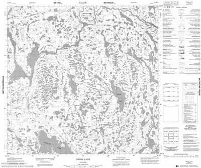 054M05 - GROSS LAKE - Topographic Map