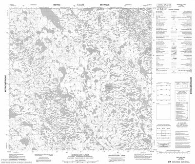 054M13 - MIKOLASH LAKE - Topographic Map