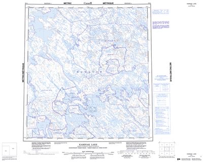 055L - KAMINAK LAKE - Topographic Map