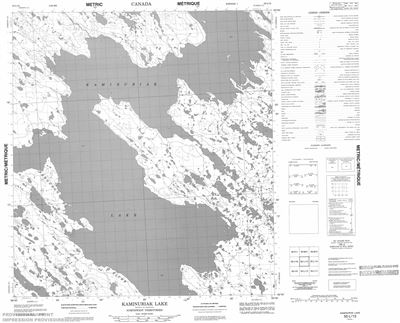 055L13 - KAMINURIAK LAKE - Topographic Map