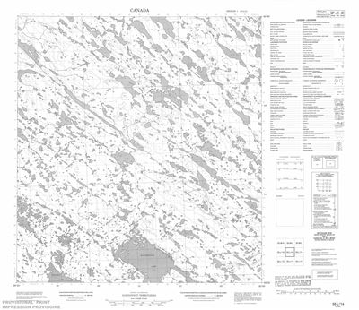 055L14 - MANDREVILLE LAKE - Topographic Map