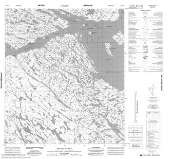 055N13 - ROUND ISLAND - Topographic Map