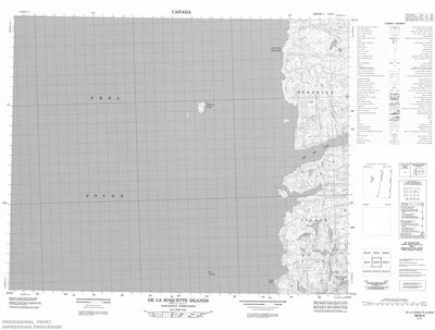 058B04 - DE LA ROQUETTE ISLANDS - Topographic Map