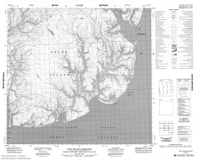 058E10 - CAPE WILLIAM HERSCHEL - Topographic Map