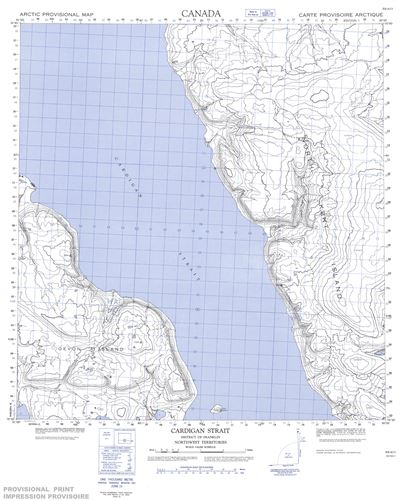 059A11 - CARDIGAN STRAIT - Topographic Map