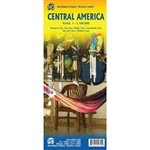 Central America Detailed Travel Map. The map is double-sided, with one side concentrating on Guatemala, Belize, and Honduras, with inset maps of Belize City and the environs of Guatemala City, and the other side focusing on the more southerly countries of