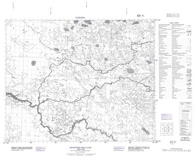 063A07 - SEVENTEEN MILE LAKE - Topographic Map