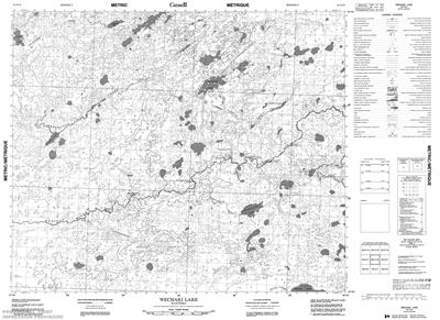 063H10 - WECHAKI LAKE - Topographic Map