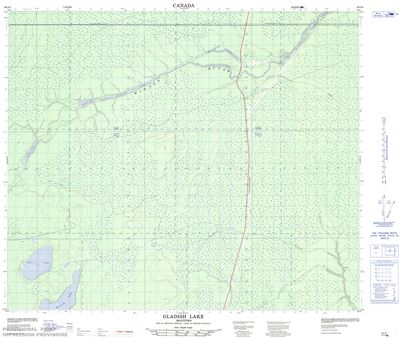 063J03 - GLADISH LAKE - Topographic Map