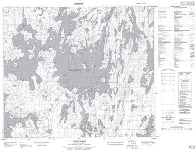 063L14 - VINEY LAKE - Topographic Map