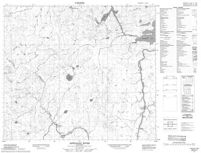 063O11 - APEGANAU RIVER - Topographic Map