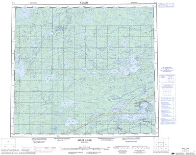 064A - SPLIT LAKE - Topographic Map