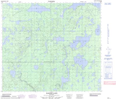 064B08 - BARNES LAKE - Topographic Map