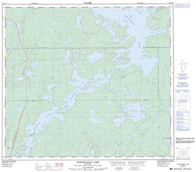 064B12 - OPACHUANAU LAKE - Topographic Map