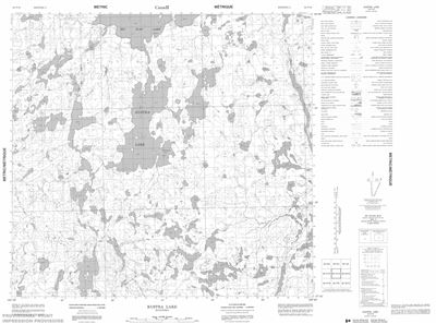 064F16 - KUSTRA LAKE - Topographic Map