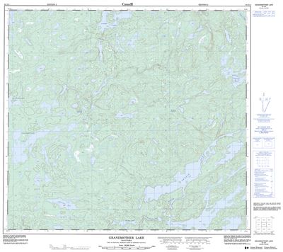 064G04 - GRANDMOTHER LAKE - Topographic Map