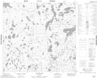 064I02 - ALLAN LAKE - Topographic Map