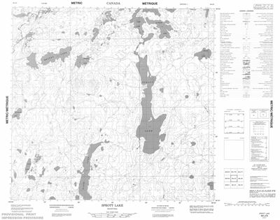 064J05 - SPROTT LAKE - Topographic Map
