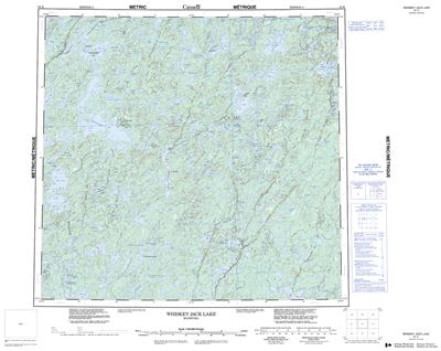 064K - WHISKEY JACK LAKE - Topographic Map