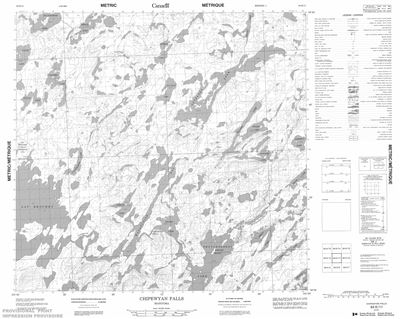 064K11 - CHIPEWYAN FALLS - Topographic Map