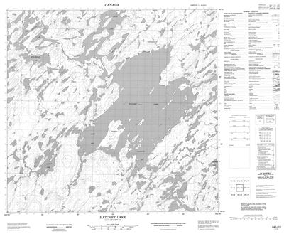 064L12 - HATCHET LAKE - Topographic Map