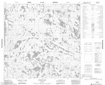 064O01 - ADAIR LAKE - Topographic Map