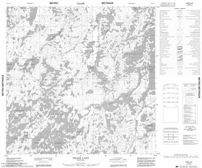 064O12 - DRAKE LAKE - Topographic Map