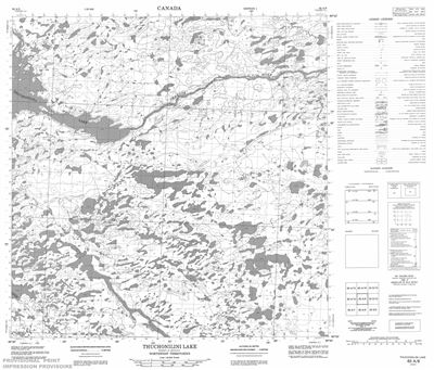065A09 - THUCHONILINI LAKE - Topographic Map