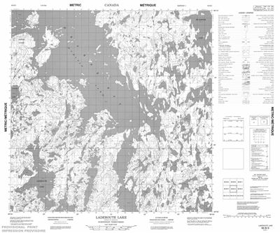 065B03 - LADEROUTE LAKE - Topographic Map