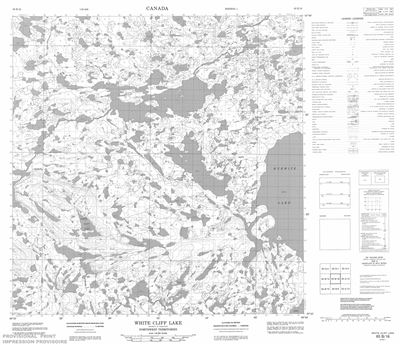 065B16 - WHITE CLIFF LAKE - Topographic Map