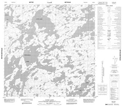 065D12 - LONE LAKE - Topographic Map