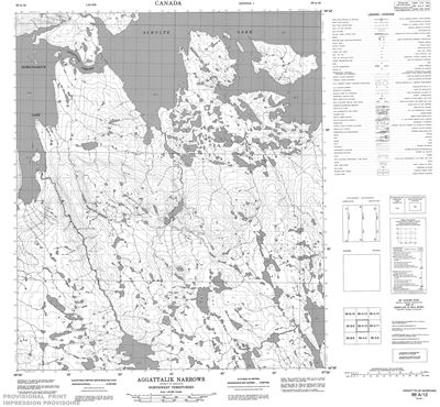 066A12 - AGGATTALIK NARROWS - Topographic Map