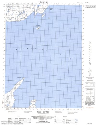 067A08E - TODD ISLANDS - Topographic Map