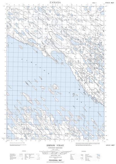 067A10W - SIMPSON STRAIT - Topographic Map