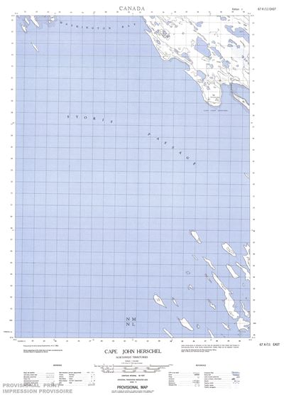 067A11E - CAPE JOHN HERSCHEL - Topographic Map