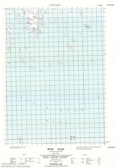 067B09E - BRYDE ISLAND - Topographic Map