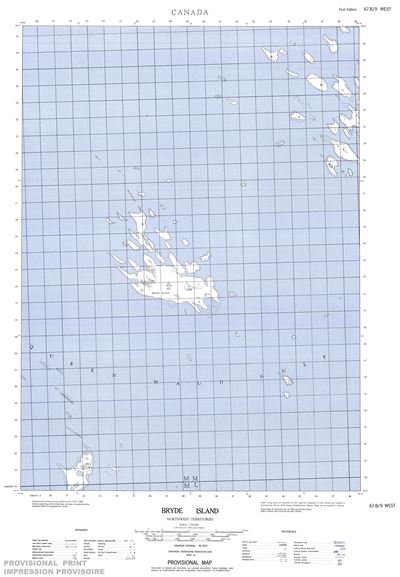 067B09W - BRYDE ISLAND - Topographic Map