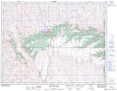 072E09 - ELKWATER LAKE - Topographic Map
