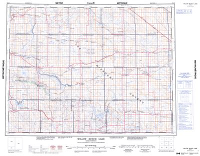 072H - WILLOW BUNCH LAKE - Topographic Map