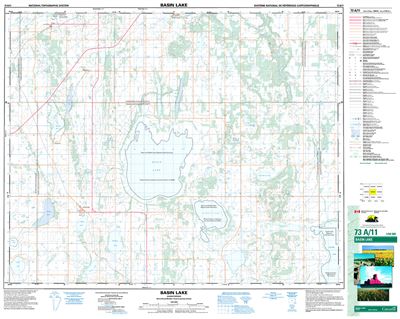 073A11 - BASIN LAKE - Topographic Map